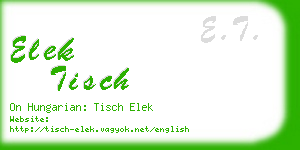 elek tisch business card